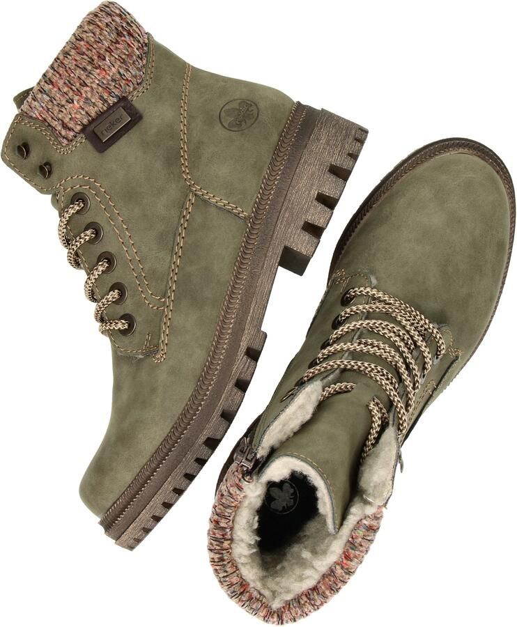 Rieker Dames Y7621 Veterschoenen Winterlaarzen Normale Wijdte Groen - Foto 9