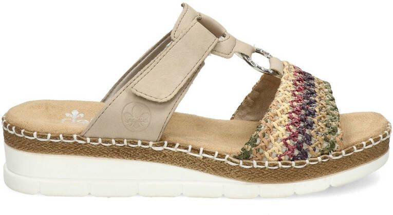 Rieker Kleurrijke Gevlochten Comfort Slipper Multicolor Dames - Foto 6