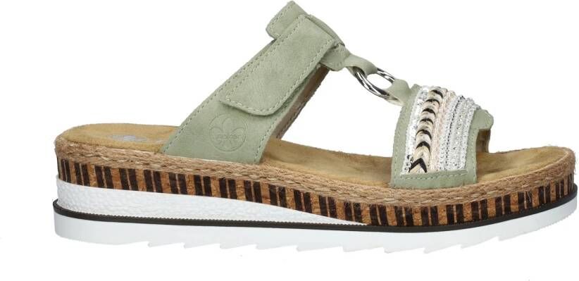 Rieker slippers lichtgroen - Foto 2