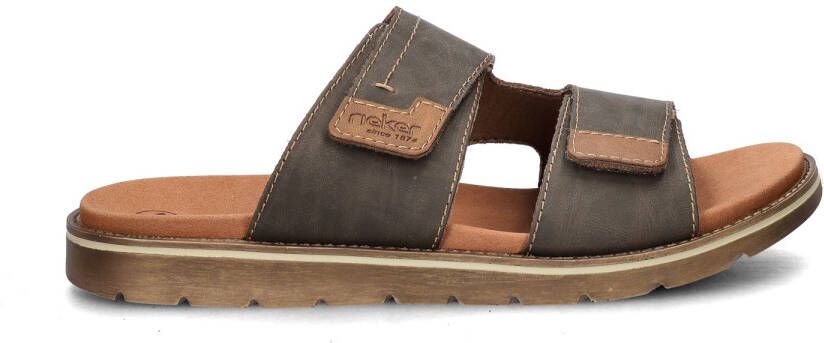 Rieker Verstelbare herenslipper met zacht voetbed Brown Heren - Foto 6