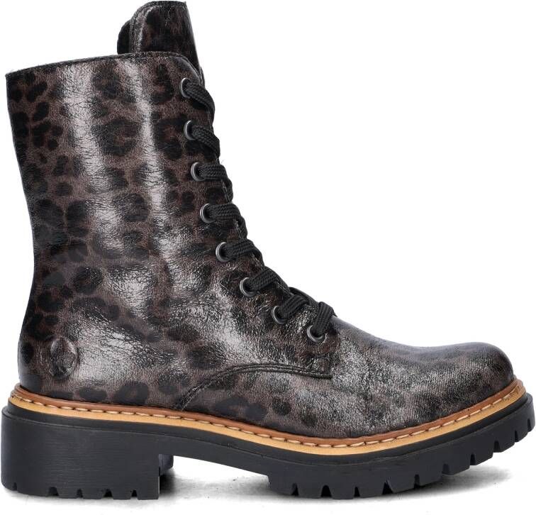 Rieker Veterschoenen Veterenkellaars profielzool met contrasterende zoolrand - Foto 4