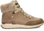 Rieker Warm Gevoerde Leren Veterschoenen Beige Dames - Thumbnail 3