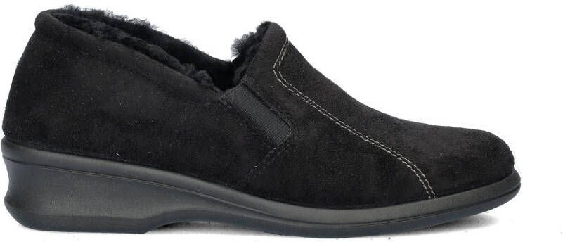 Rohde Pantoffels Dames Sloffen Instappers Suède Harde zool Dichte hiel 2516 Zwart - Foto 5