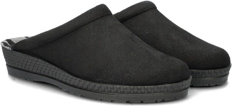 Rohde Pantoffels Dames Sloffen Instappers Canvas Harde zool Open hiel 2291 Zwart - Foto 16