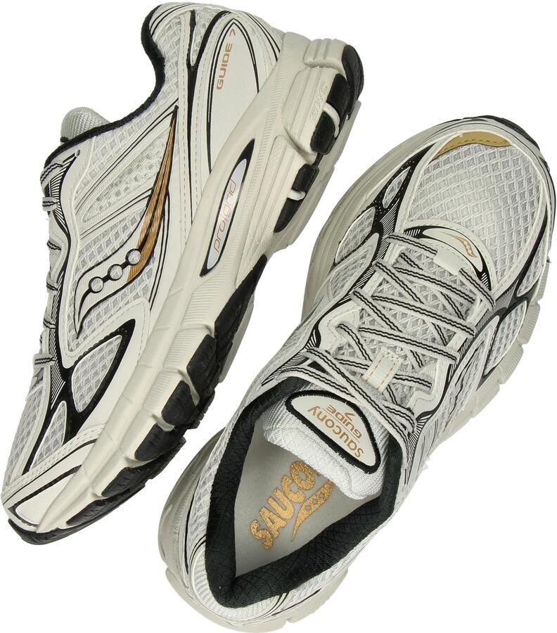 Saucony Sneakers laag 'PROGRID GUIDE 7' ecru donkeroranje zwart - Foto 4