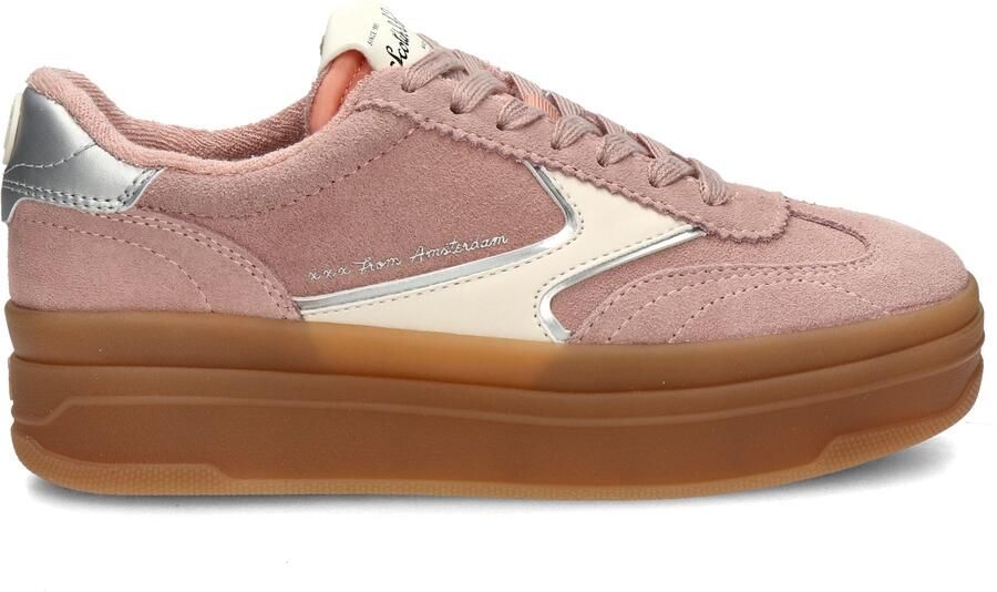 Scotch & Soda Minny suède sneakers roze - Foto 4