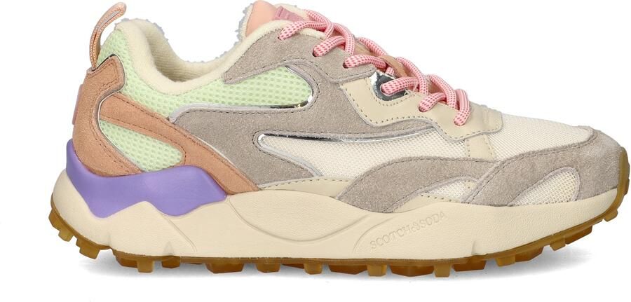 Scotch & Soda Mount W chunky suède sneakers lichtgrijs multi - Foto 4