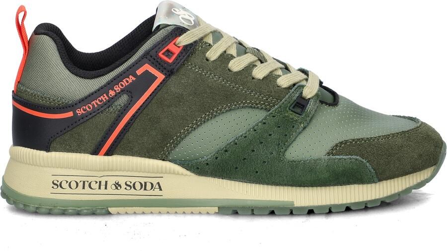 Scotch & Soda SCOTCH&SODA HEREN SNEAKERS VIVEX LEDER EN SU7DE GROEN - Foto 3