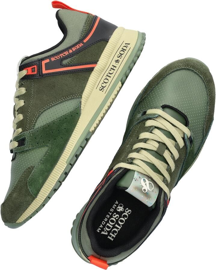 Scotch & Soda SCOTCH&SODA HEREN SNEAKERS VIVEX LEDER EN SU7DE GROEN - Foto 4
