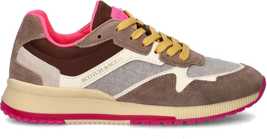 Scotch & Soda Scotch&Soda dames sneaker Vivi suède en vilt taupe - Foto 9