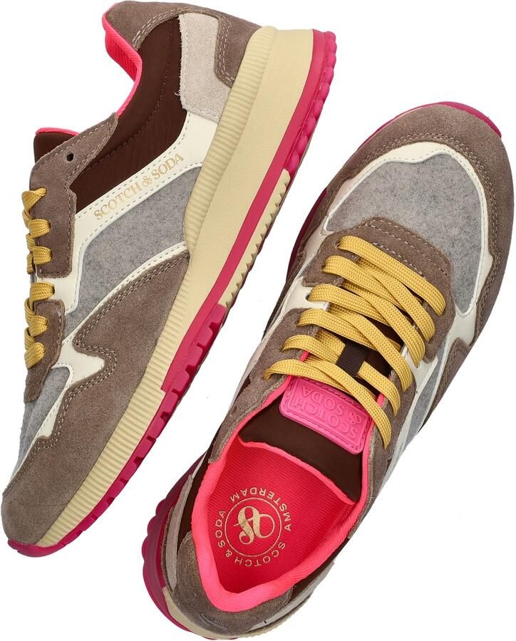 Scotch & Soda Scotch&Soda dames sneaker Vivi suède en vilt taupe - Foto 10