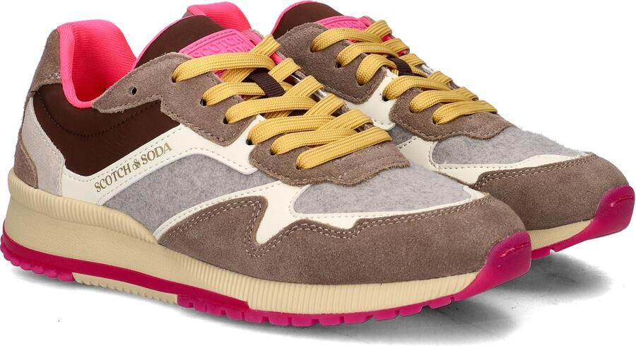 Scotch & Soda Scotch&Soda dames sneaker Vivi suède en vilt taupe - Foto 5