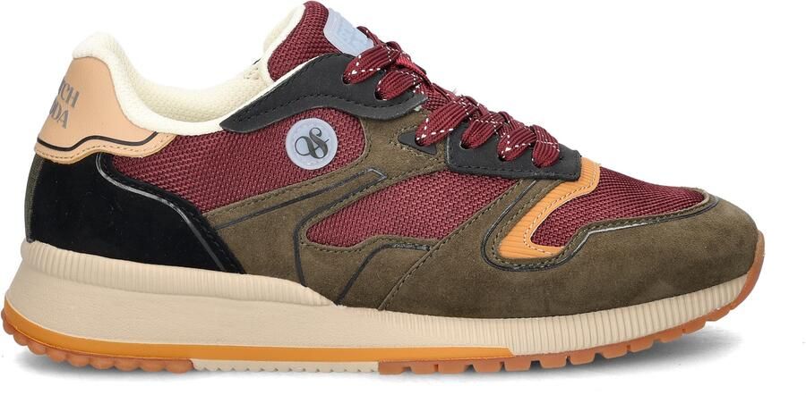 Scotch & Soda Dames sneaker Scotch&Soda Vivi suède groen bordo - Foto 2
