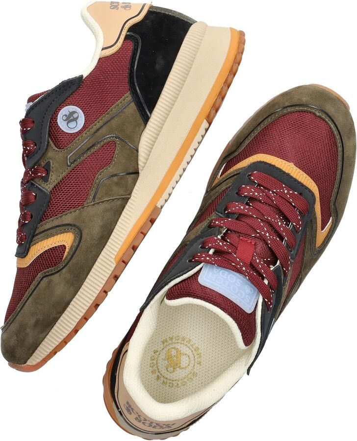 Scotch & Soda Dames sneaker Scotch&Soda Vivi suède groen bordo - Foto 3
