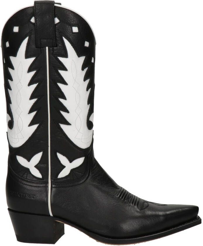 Sendra Judy dames cowboy laars Zwart wit - Foto 3