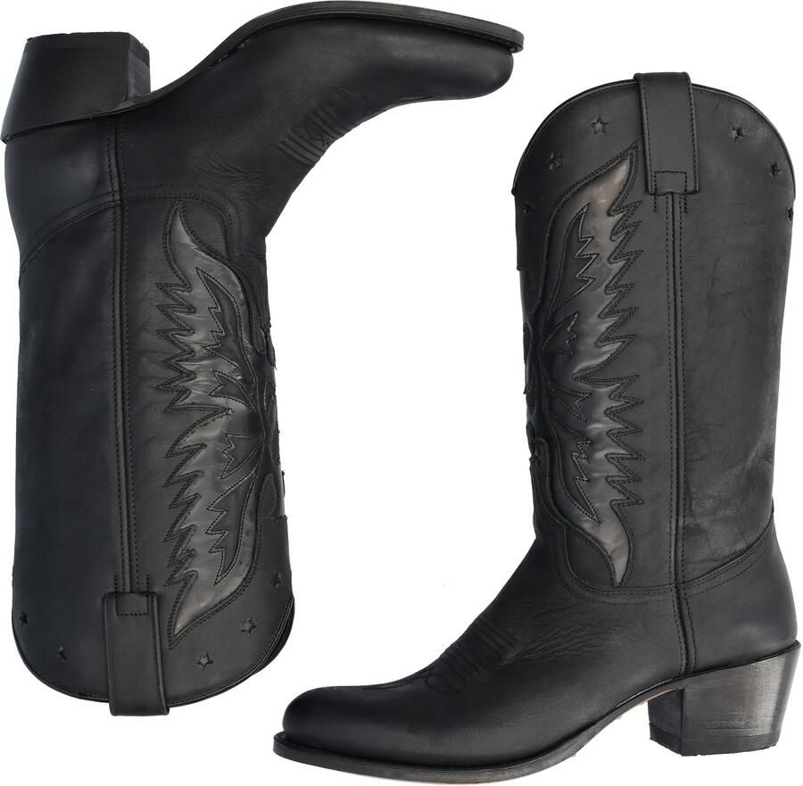 Sendra 18821 Debora leren cowboylaarzen zwart - Foto 4