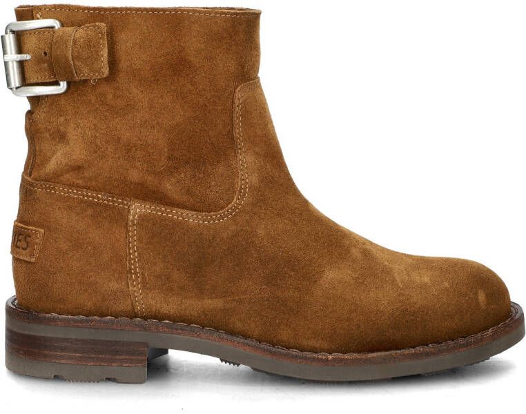 SHABBIES Enkelboots Dames Alyd Maat: 36 Materiaal: Suède Kleur: Cognac - Foto 6
