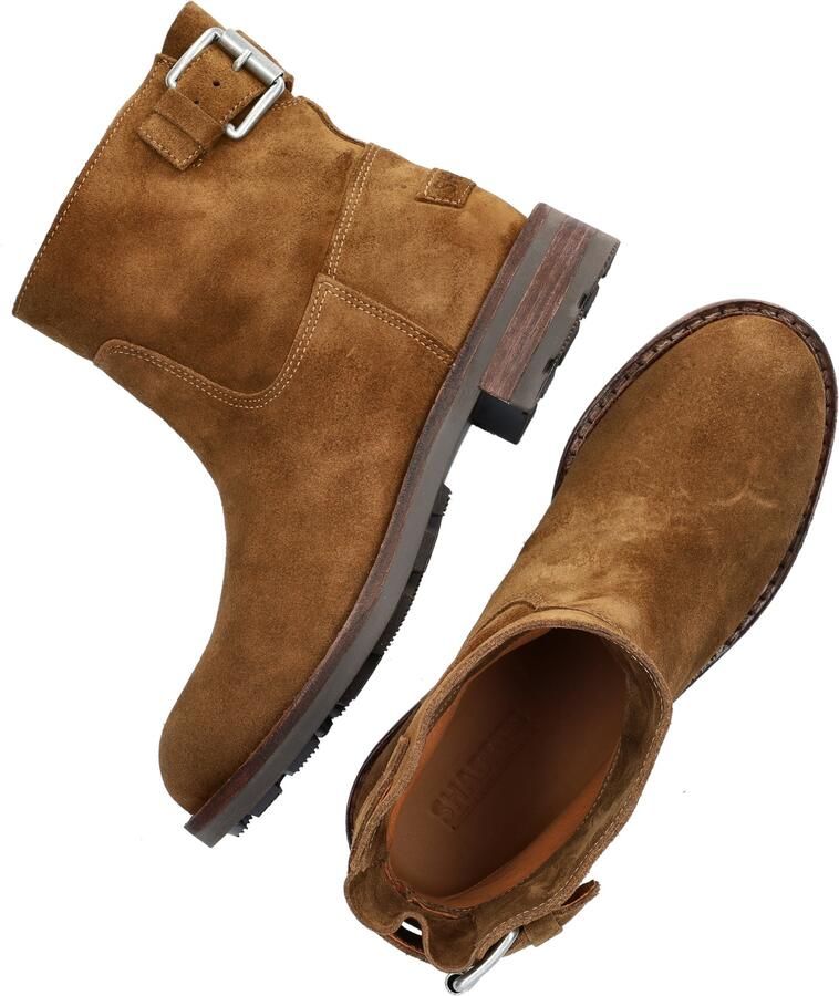 SHABBIES Enkelboots Dames Alyd Maat: 36 Materiaal: Suède Kleur: Cognac - Foto 3