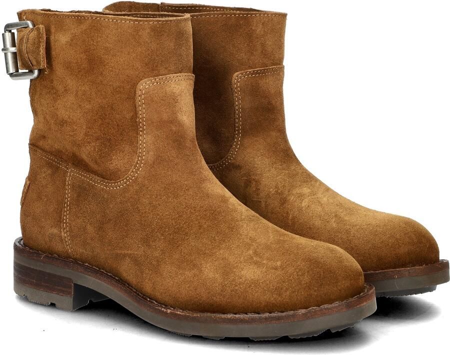 SHABBIES Enkelboots Dames Alyd Maat: 36 Materiaal: Suède Kleur: Cognac - Foto 5