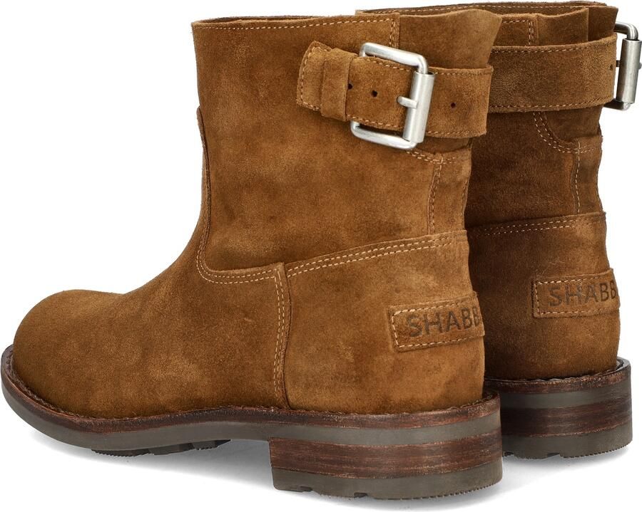 SHABBIES Enkelboots Dames Alyd Maat: 36 Materiaal: Suède Kleur: Cognac - Foto 4