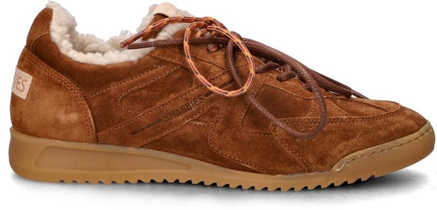 Shabbies Amsterdam APRIL MINA Sneaker Suede Wool Warm Brown - Foto 2