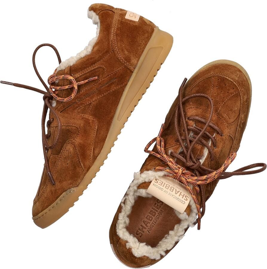 Shabbies Amsterdam APRIL MINA Sneaker Suede Wool Warm Brown - Foto 3