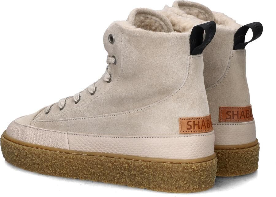 SHABBIES Hoge Sneakers Dames Chewy Lily Suède Beige - Foto 9