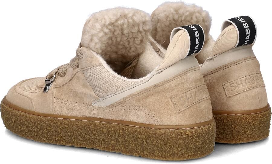 SHABBIES Lage Sneakers Dames Chewy Unna Maat: 36 Materiaal: Suède Kleur: Beige - Foto 6