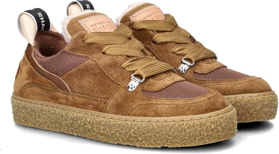SHABBIES Lage Sneakers Dames Chewy Unna Maat: 36 Materiaal: Suède Kleur: Bruin - Foto 6
