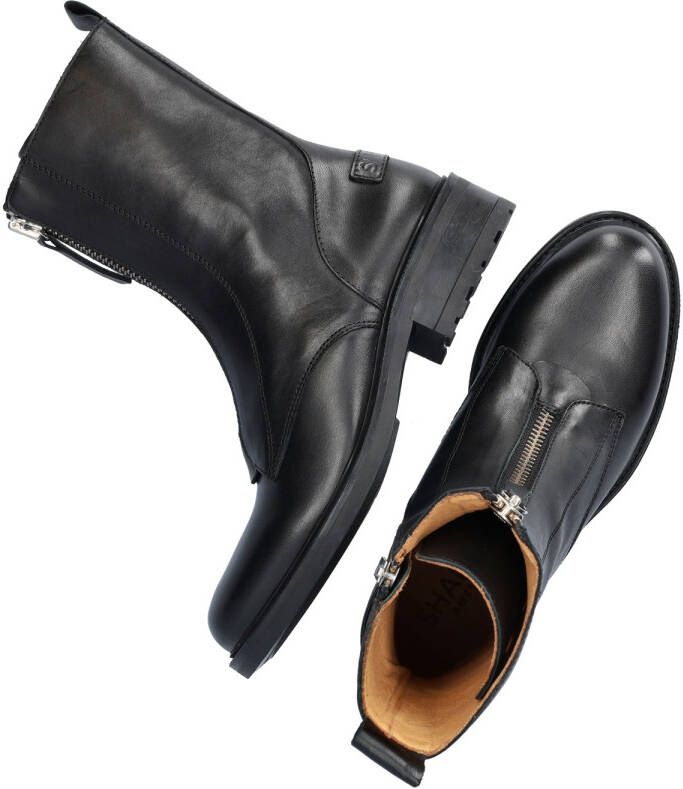 SHABBIES Enkelboots Dames Dean Zipa Maat: 40 Materiaal: Leer Kleur: Zwart - Foto 4