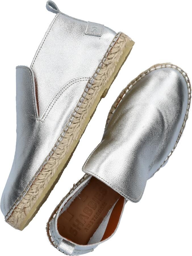 SHABBIES Espadrilles Dames Elche Lofa Metallic Maat: 37 Materiaal: Leer Kleur: Zilver - Foto 7