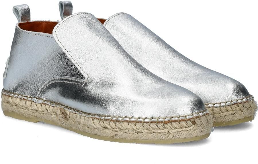 SHABBIES Espadrilles Dames Elche Lofa Metallic Maat: 37 Materiaal: Leer Kleur: Zilver - Foto 5