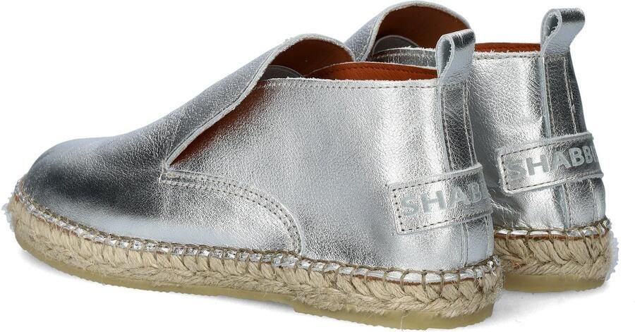 SHABBIES Espadrilles Dames Elche Lofa Metallic Maat: 37 Materiaal: Leer Kleur: Zilver - Foto 6