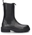 SHABBIES Chelsea Boots Dames Jacy Shelly Leer Zwart - Zwart