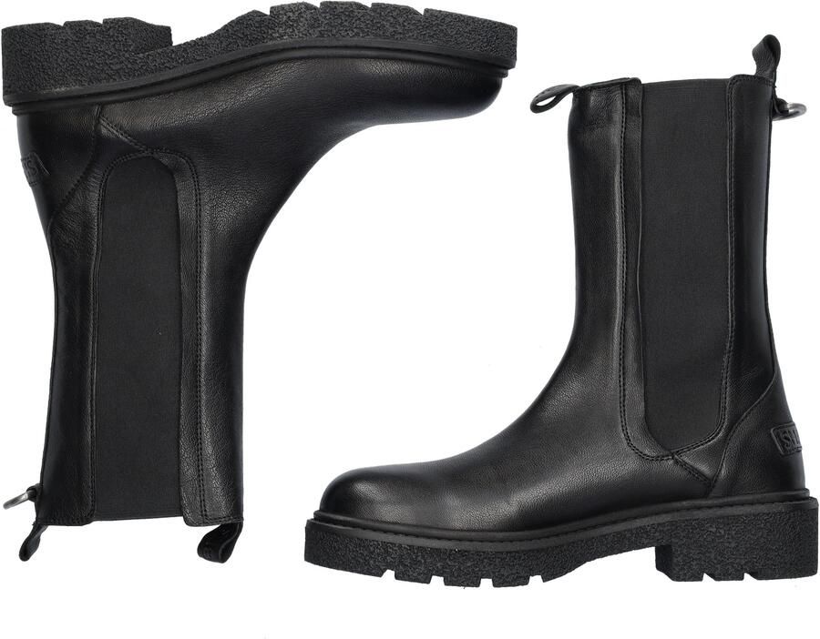 SHABBIES Chelsea Boots Dames Jacy Shelly Maat: 39 Materiaal: Leer Kleur: Zwart - Foto 9
