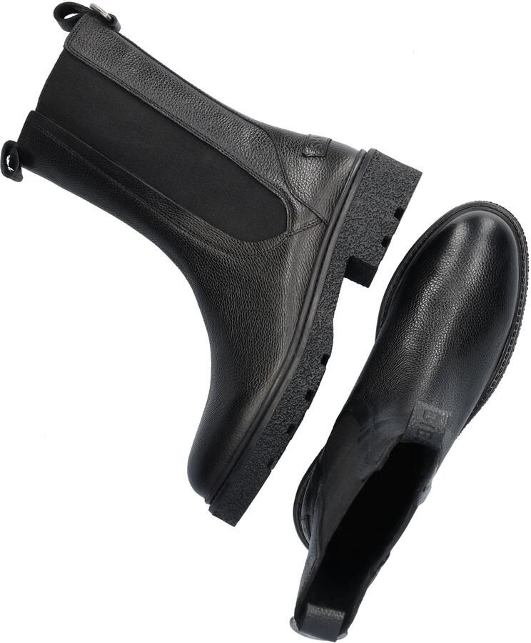 Shabbies Amsterdam JACY SHELLY Chelsea tumbled leather Black - Foto 4