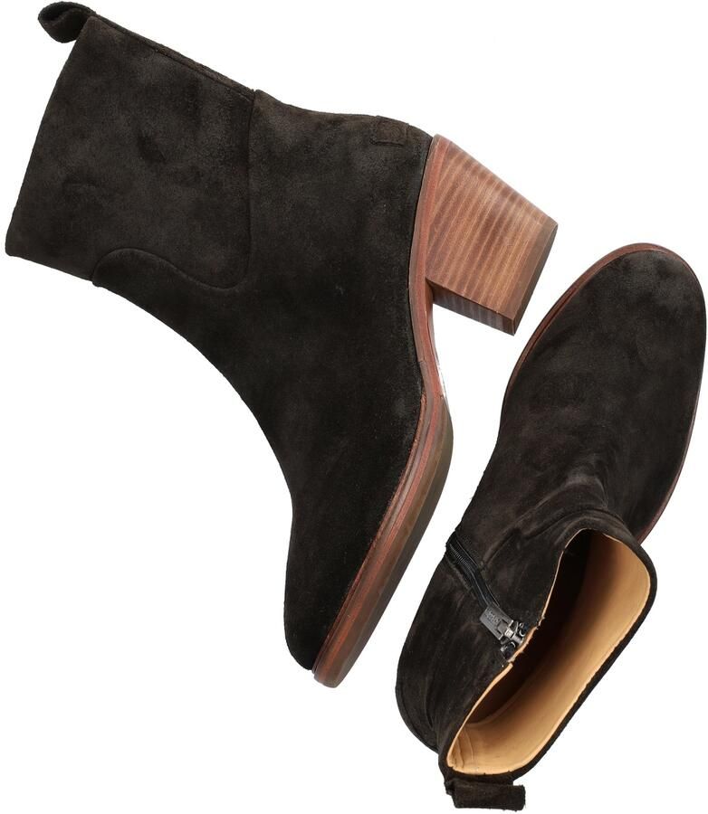 Shabbies Amsterdam Shabbies Joan Ankie Enkellaarsjes Enkelboots met rits Dames Zwart - Foto 4