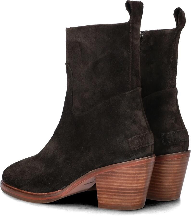 Shabbies Amsterdam Shabbies Joan Ankie Enkellaarsjes Enkelboots met rits Dames Zwart - Foto 5