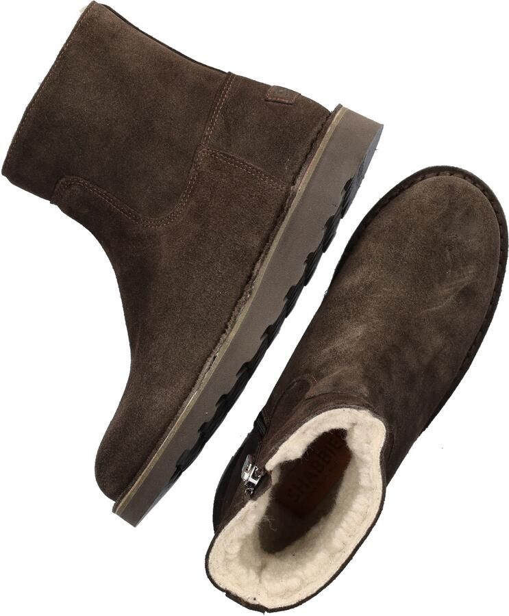 SHABBIES Enkelboots Dames Palissa Mia Zip Maat: 36 Materiaal: Suède Kleur: Bruin - Foto 3