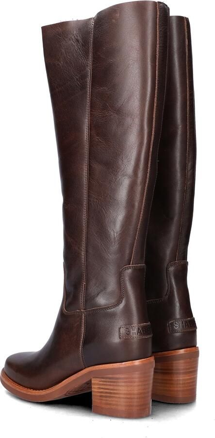SHABBIES Hoge Laarzen Dames Puk Tuba Maat: 37 Materiaal: Leer Kleur: Bruin - Foto 9