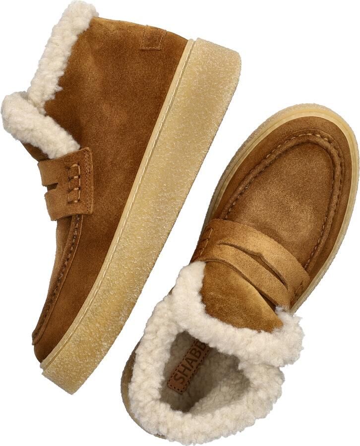 SHABBIES Lage Sneakers Dames Senna Anna Suède Camel - Foto 5