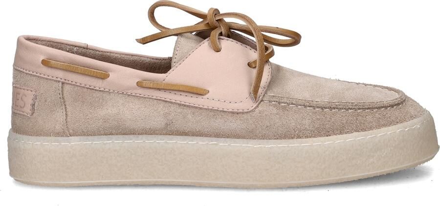 Shabbies Amsterdam Zenne Mocca boatshoe Suède Zand