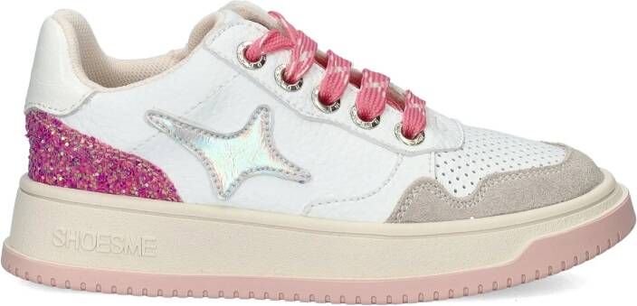 Shoesme meisjes sneaker Wit roze