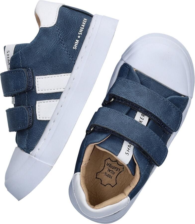 Shoesme Donkerblauwe Sneaker Met Witte Stripings Sneakers Kinderen Dark Blue Microfiber nubuck - Foto 6