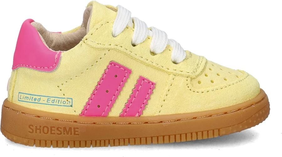 Shoesme Geel Sneakertje Sneakers Kinderen Meisjes Yellow Pink Suède - Foto 11