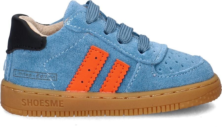 Shoesme Blauw Sneakertje Sneakers Kinderen Jongens BLUE ORANGE Suède - Foto 7
