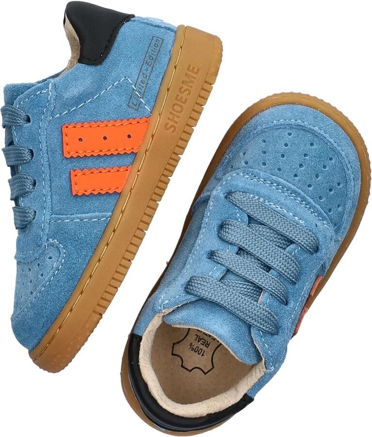 Shoesme Blauw Sneakertje Sneakers Kinderen Jongens BLUE ORANGE Suède - Foto 6