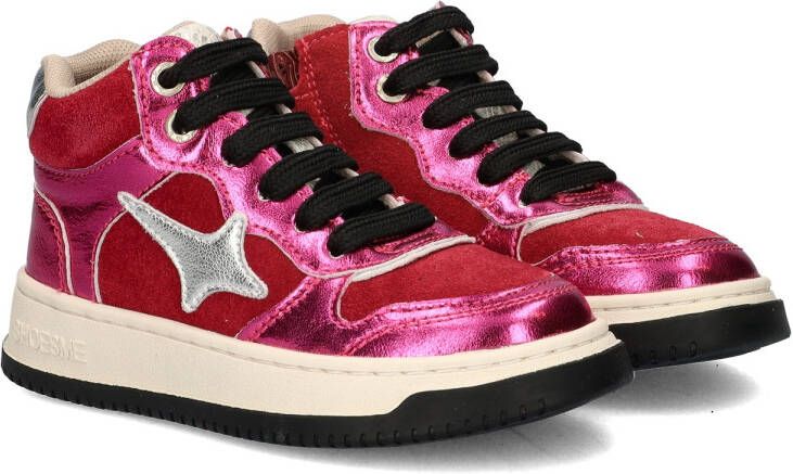 Shoesme meisjes hoge sneaker Roze - Foto 4