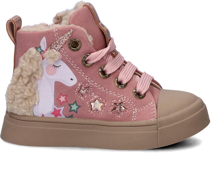 Shoesme Unicorn Veterboots roze Leer Kinderschoenen - Foto 13