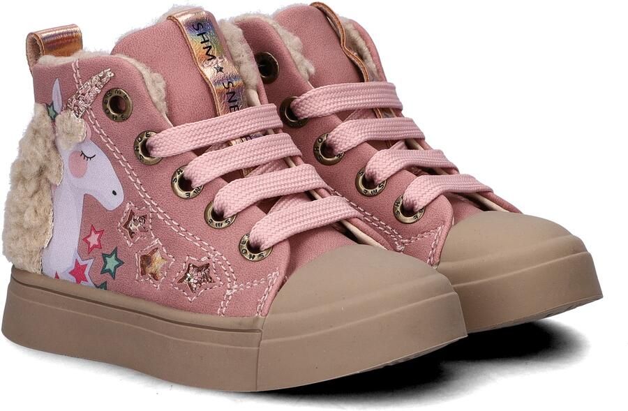 Shoesme Unicorn Veterboots roze Leer Kinderschoenen - Foto 16